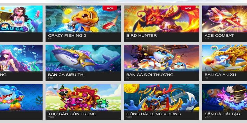 Đa dạng các tựa game bắn cá để bạn thỏa thích lựa chọn